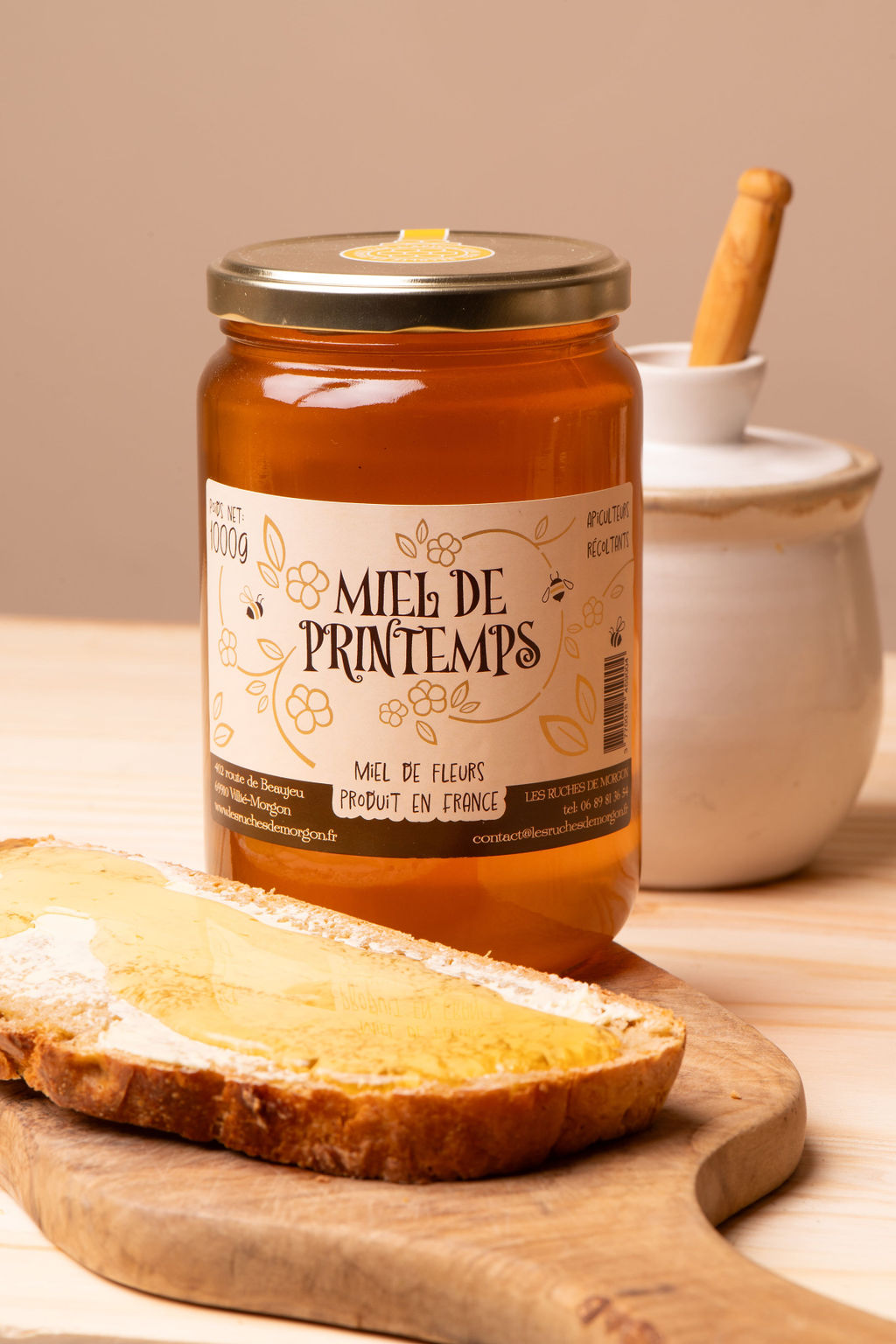 Pot de miel de printemps
